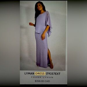 Full length dress.  Canadian Designer Frank Lyman